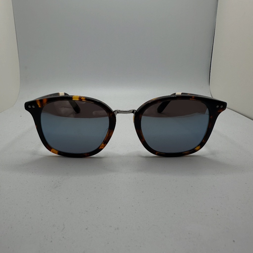 TOMS Sunglasses - Barron in Gloss Tortoise Silver Metal with Grey Chrome Lens